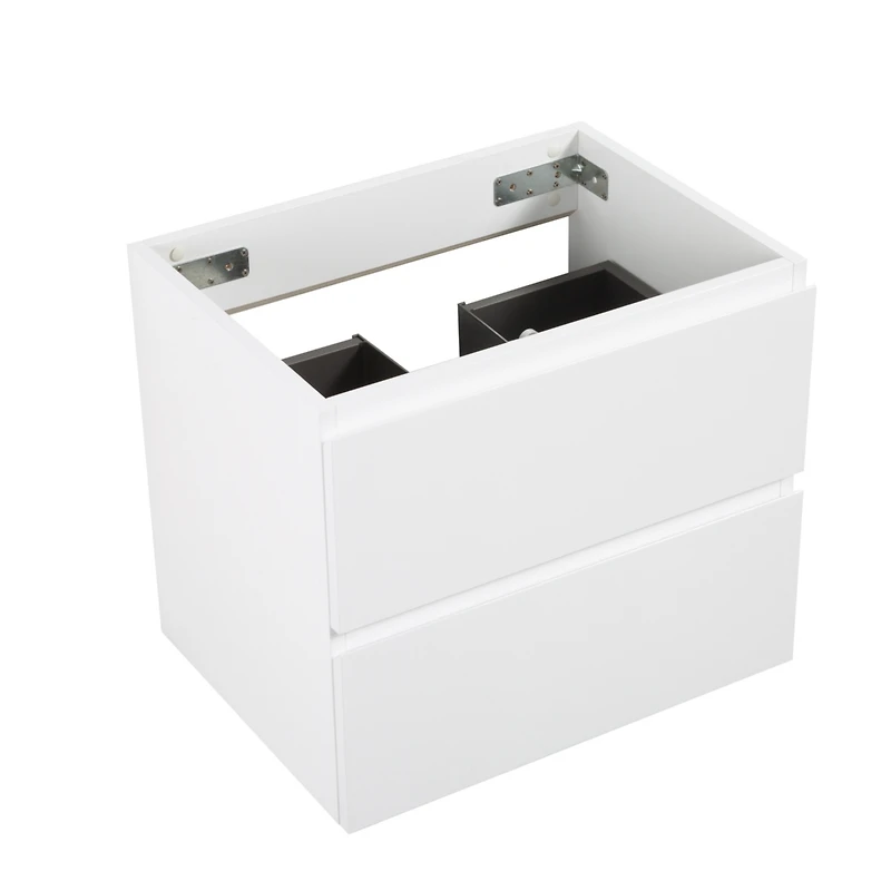 Streamdale Wall Mounted Vanity, White, 2-Drawer, Pre-Assembled
