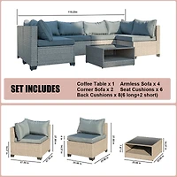 Streamdale 8-Piece Boho Patio Conversation Set