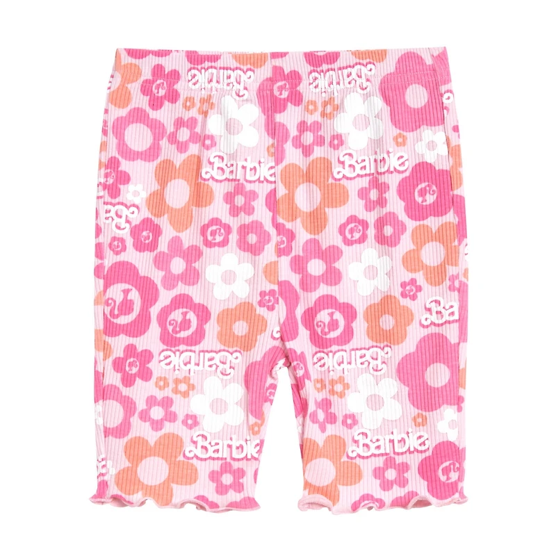 Barbie Girls Ribbed T-Shirt and Shorts Outfit Set