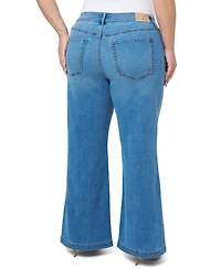 Seven7 Plus Size High Rise Wide Leg Jeans