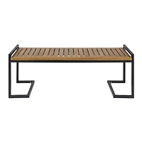 Streamdale Acacia Wood Bench Chic Style, Iron Strength
