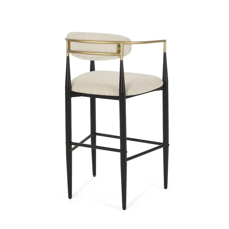 Streamdale Furniture Sleek And Sturdy Modern Barstools With Iron Frames And Fabric Upholstery