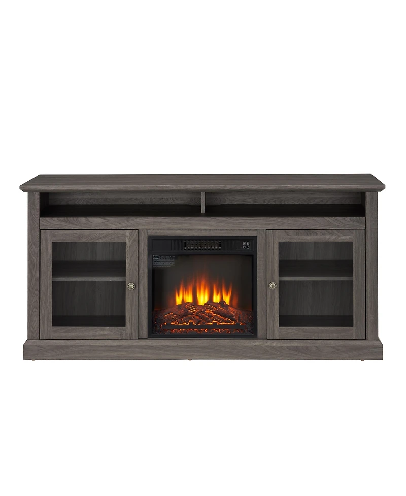 Streamdale Contemporary Tv Console with Fireplace (60"W)