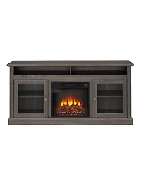 Streamdale Contemporary Tv Console with Fireplace (60"W)