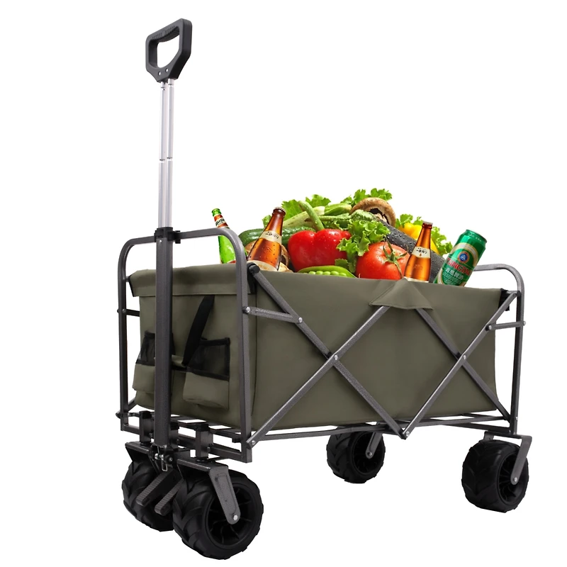 Streamdale Kids Foldable Wagon Portable Outdoor Garden Cart