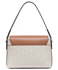 Calvin Klein Millie Signature Flap Convertible Small Shoulder Bag