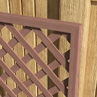 Raised Garden Bed with Trellis Lattice, Wood Planter Box with Self Draining Gap, Freestanding Trellis Planter for Climbing Plants, Vines, Flowers, 29.