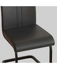 Streamdale Modern Pu Faux Leather Upholstered Dining Chairs (Grey, Set of 2)