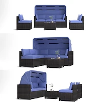 Streamdale Outdoor Daybed with Canopy and Ottoman