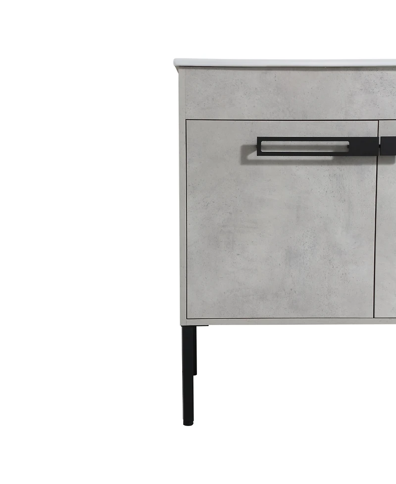30 Inch Bathroom Vanity, Freestanding Bathroom Vanity or Floating is Optional Conversion, 3018-00330CG-1(Kd-Packing)-Excluding Sink