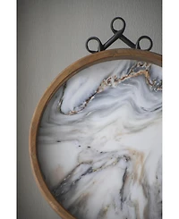 Streamdale Furniture S/10 French Country Home Decor Collection (Includes an artificial plant, vase, trays, stool and side table)