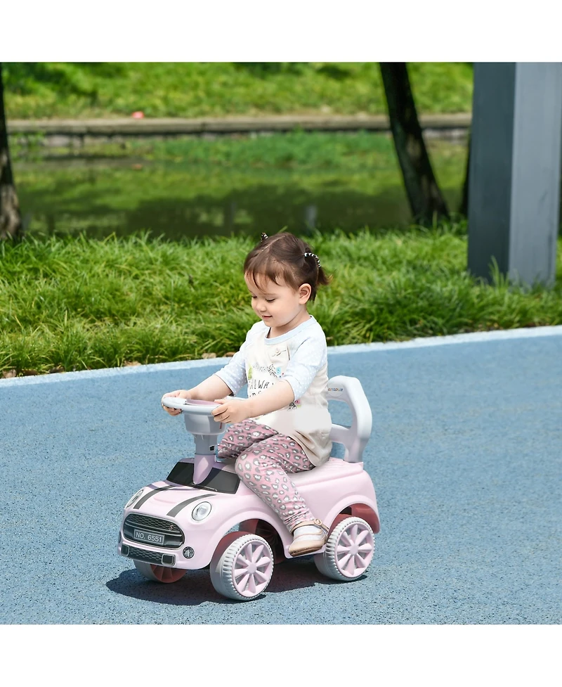 Toddler Ride on Toy, Foot to Floor Sliding Car with Horn, Working Steering Wheel & No Tip Anti-Over-Backwards System for Boys and Girls Ages 18-36 Mon