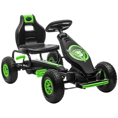 Kids Pedal Go Kart Ride-on Toy with Ergonomic Comfort, Pedal Car with Tough, Wear-Resistant Tread, Go Cart Kids Car for Boys & Girls with Suspension S