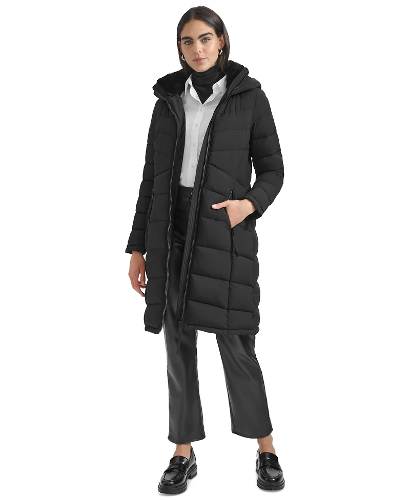 Calvin Klein Women's Hooded Puffer Coat