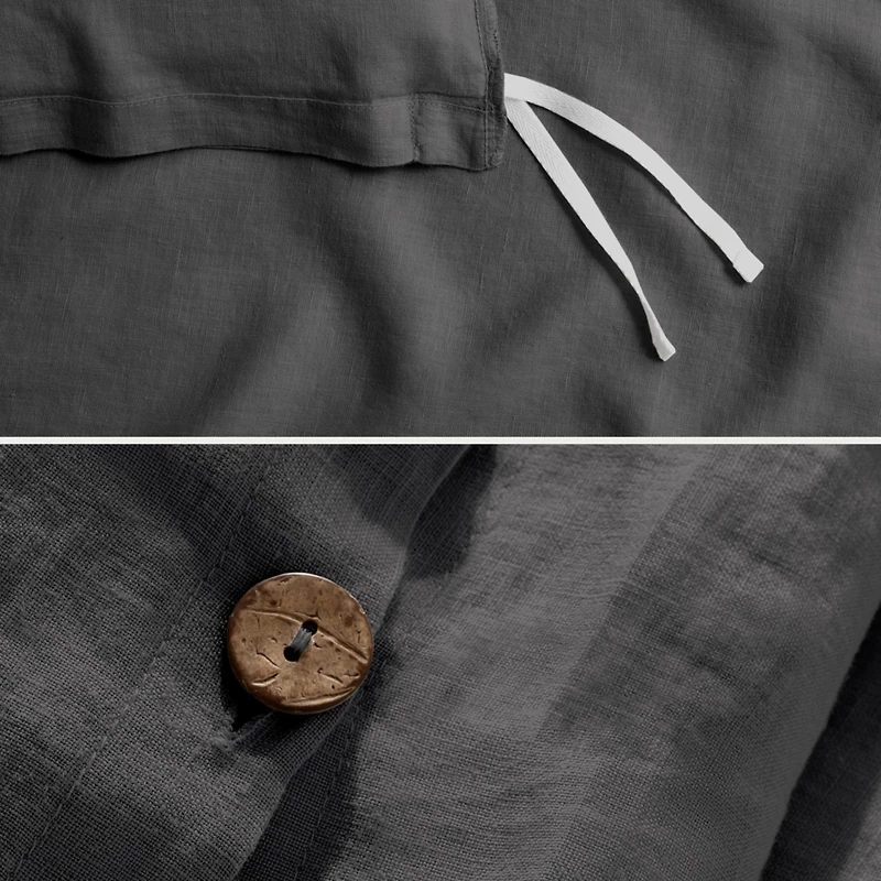 Bare Home Linen Duvet Cover Set King/California King