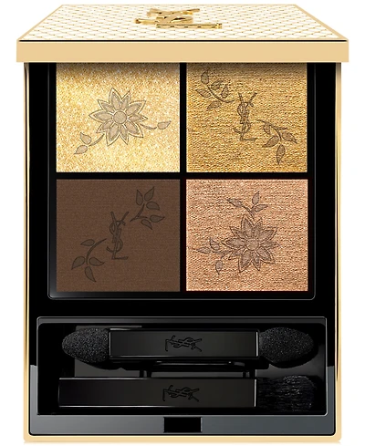 Yves Saint Laurent Limited-Edition Gold Lace Couture Mini Clutch Luxury Eyeshadow Palette