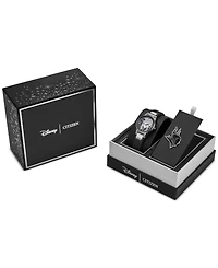 Citizen Eco-Drive Women's Disney Villains Maleficent's Charm Black Leather Strap Watch 30mm Boxed Set