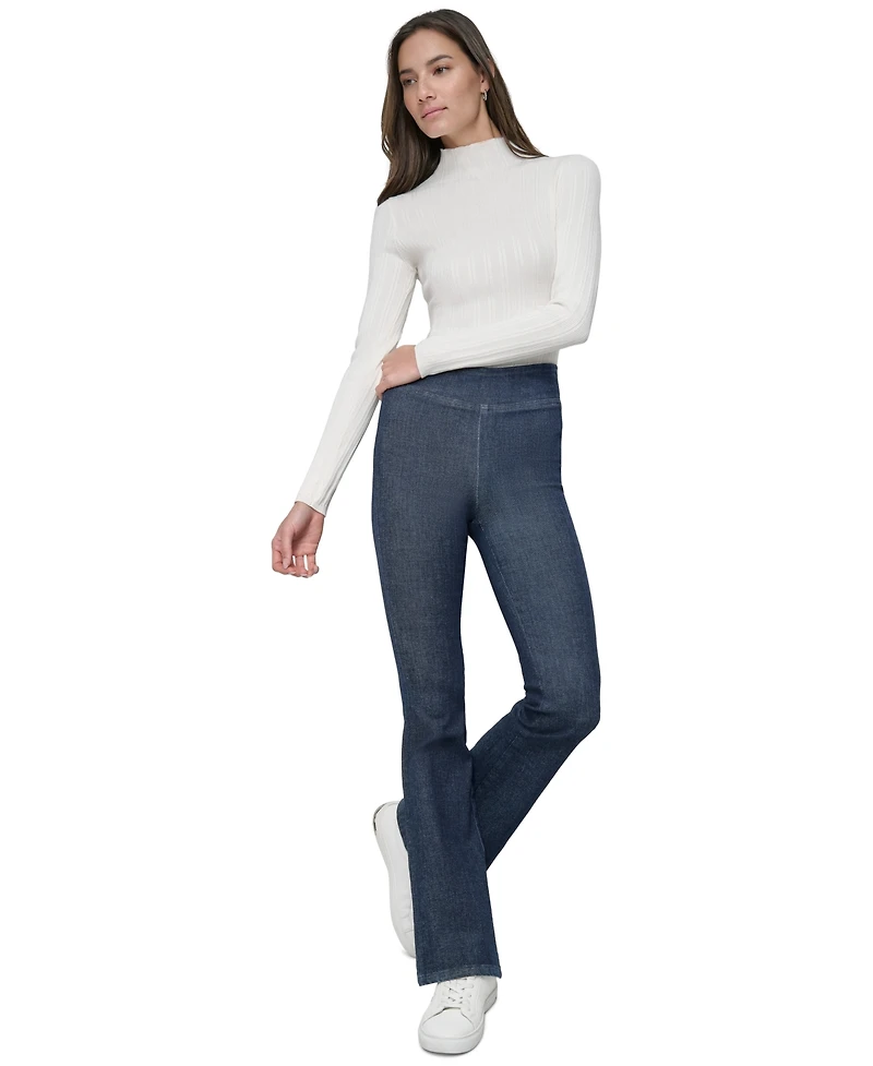 Dkny Jeans Petite High-Rise Pull-On Flare