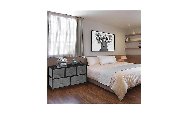 Slickblue 2-Tier Wide Closet Dresser for Stylish Storage and Organization Solutions