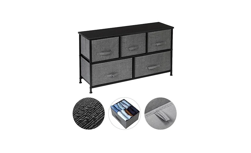 Slickblue 2-Tier Wide Closet Dresser for Stylish Storage and Organization Solutions