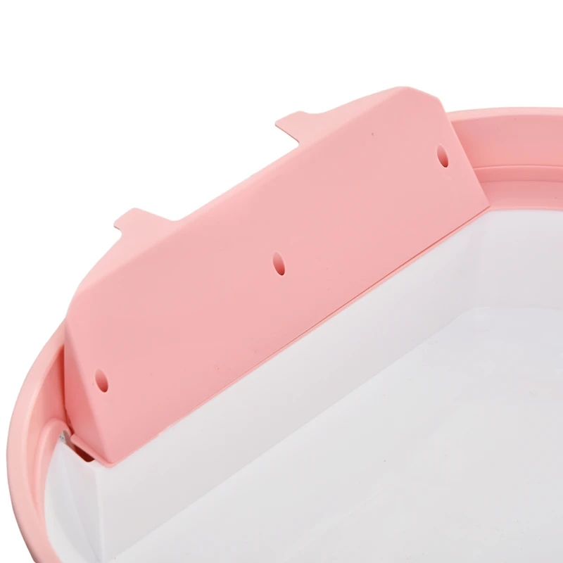Covered Litter Box, Litter Box with a Lid, Scoop Enclosed Drawer & Skylight for Cats That's Easy to Clean, Pink