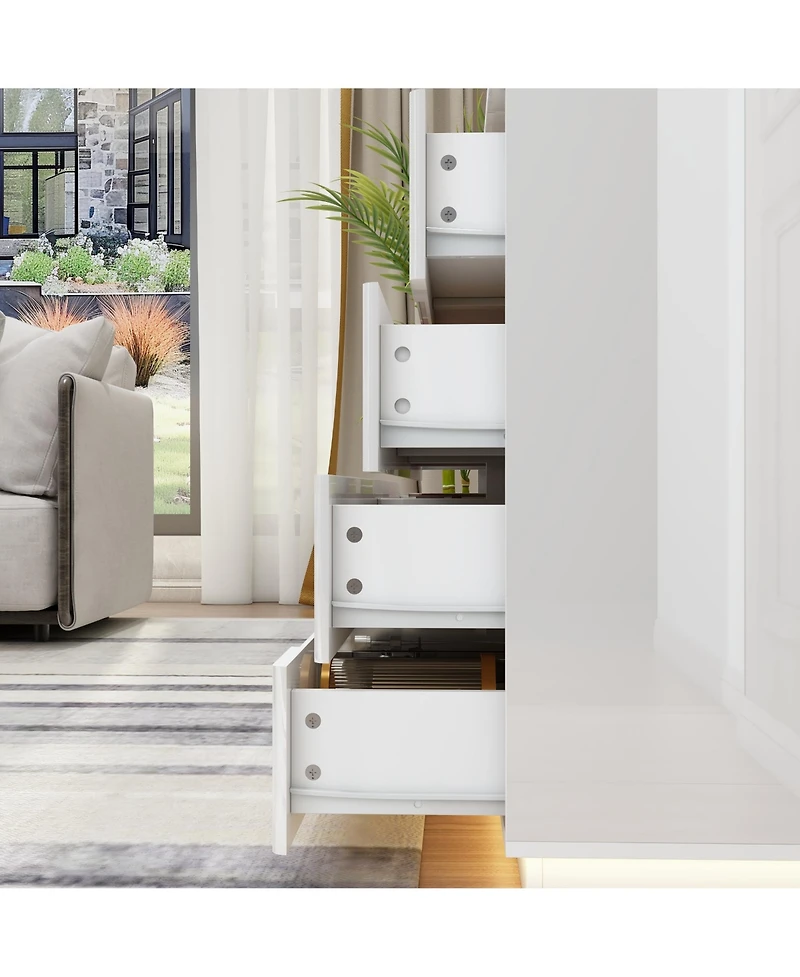 Homsee 8-Drawer Chest of Drawers Storage Organizer With Led Lights