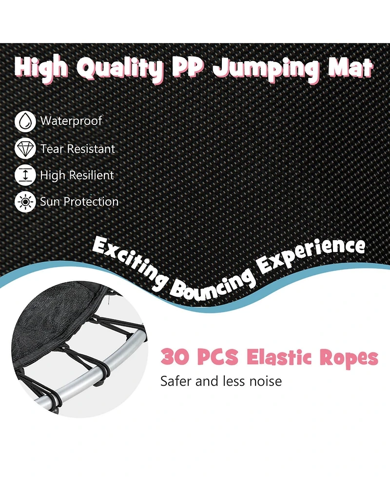 55" Kids Trampoline Bouncing Jumping Mat Recreational