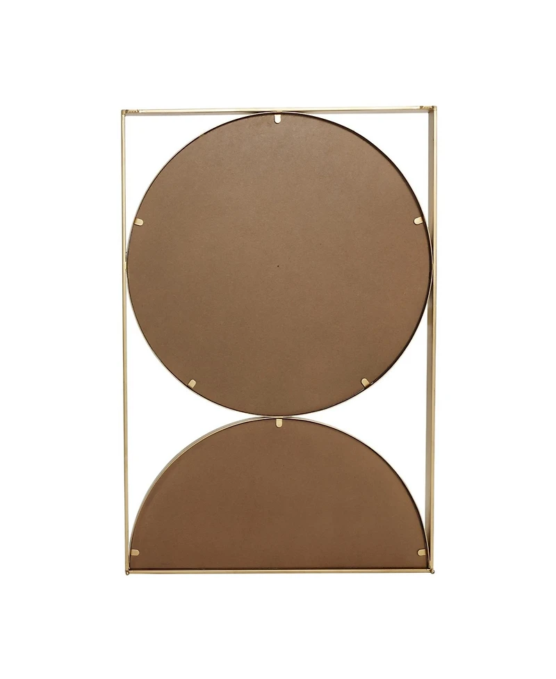 LuxenHome Gold Hourglass Frame Metal Modern Accent Wall Mirror
