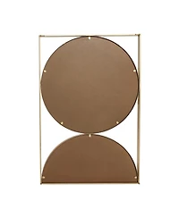 LuxenHome Gold Hourglass Frame Metal Modern Accent Wall Mirror