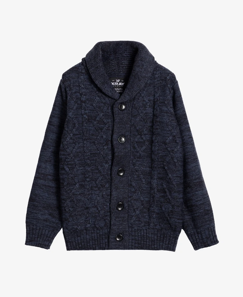 Xray Boys Cable Knit Shawl Cardigan