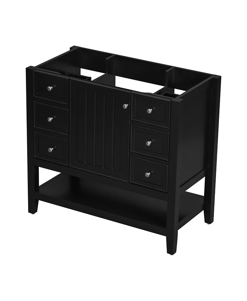 Streamdale 36" Bathroom Vanity Cabinet, Black