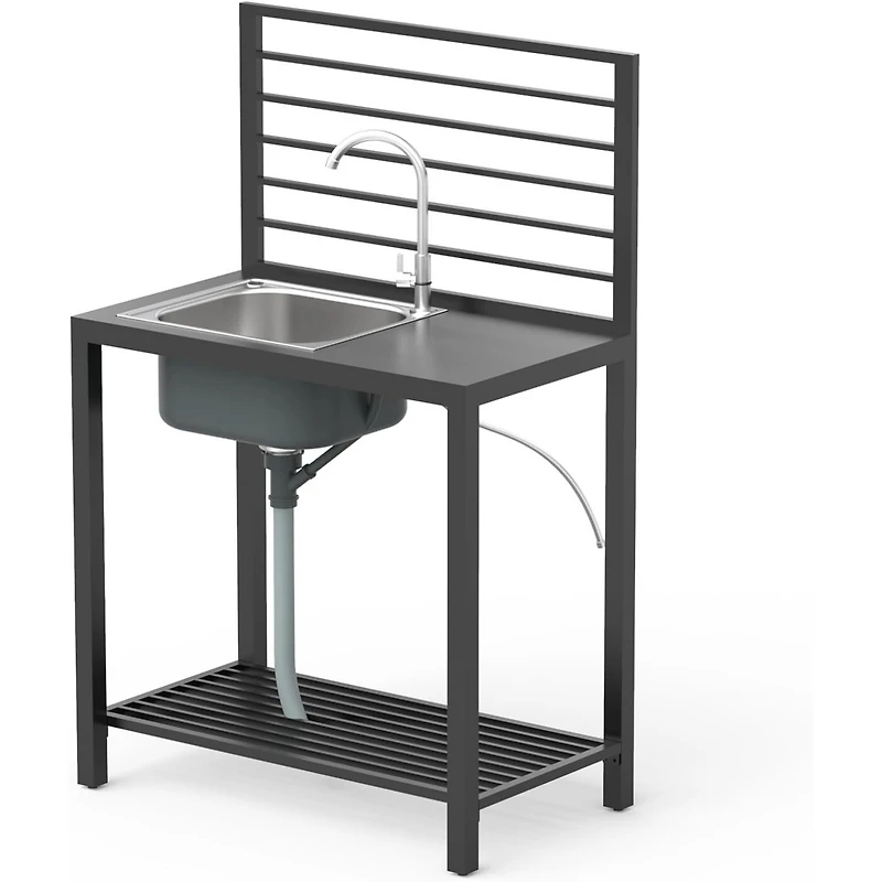 Streamdale Outdoor Kitchen Island w/Sink, Storage & Cover