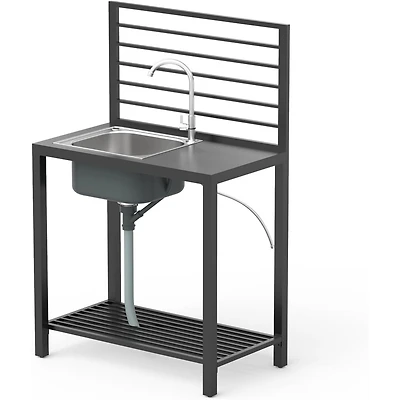 Streamdale Outdoor Kitchen Island w/Sink, Storage & Cover