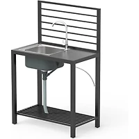 Streamdale Outdoor Kitchen Island w/Sink, Storage & Cover