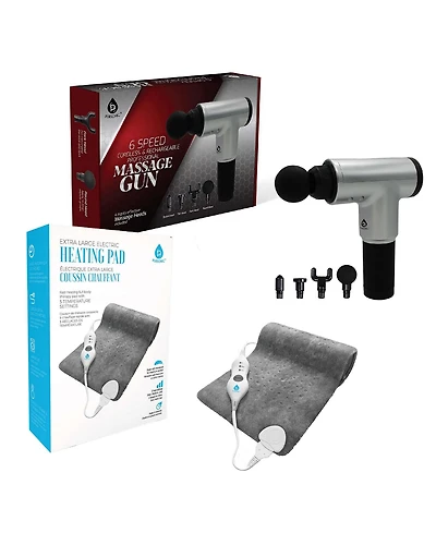 Ultimate Muscle Recovery & Pain Relief Bundle: 6 Speed Massage Gun & Electric Heating Pad