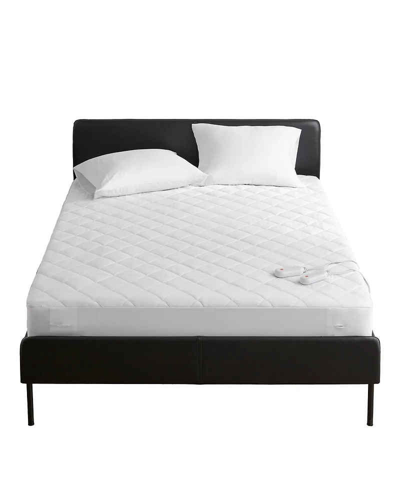 Sharper Image Embossed Microfiber Heated Mattress Pad