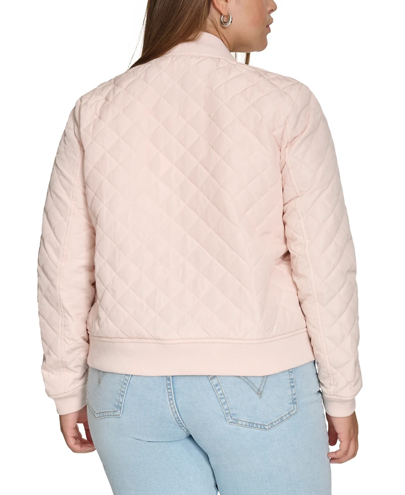 Levi's Plus Trendy Diamond Quilted Bomber Jacket