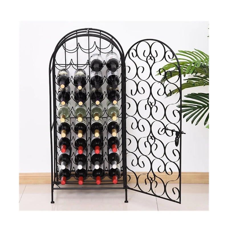 Functional Wine Rack Cabinet for Elegant Storage and Display of Wine Bottles