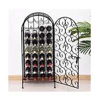 Functional Wine Rack Cabinet for Elegant Storage and Display of Wine Bottles