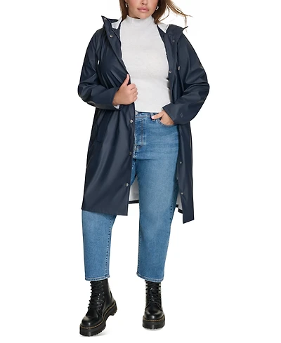 Levi's Plus Hooded Long-Sleeve Zip-Front Coat