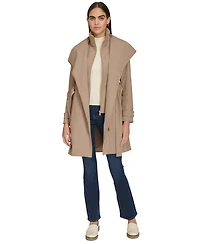 Calvin Klein Women's Long Sleeve Belted Wrap Coat