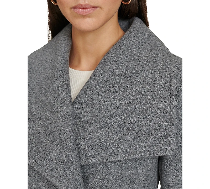Calvin Klein Women's Double-Breasted Belted Coat