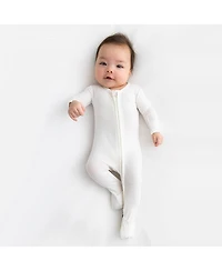 Bellabu Bear Baby Boys or Girls, Milk White Convertible Footie