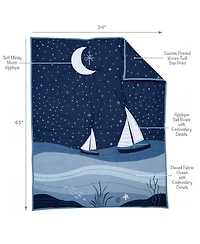 Lambs & Ivy Little Skipper 3-Piece Sailboat Nautical Nursery Crib Bedding Set