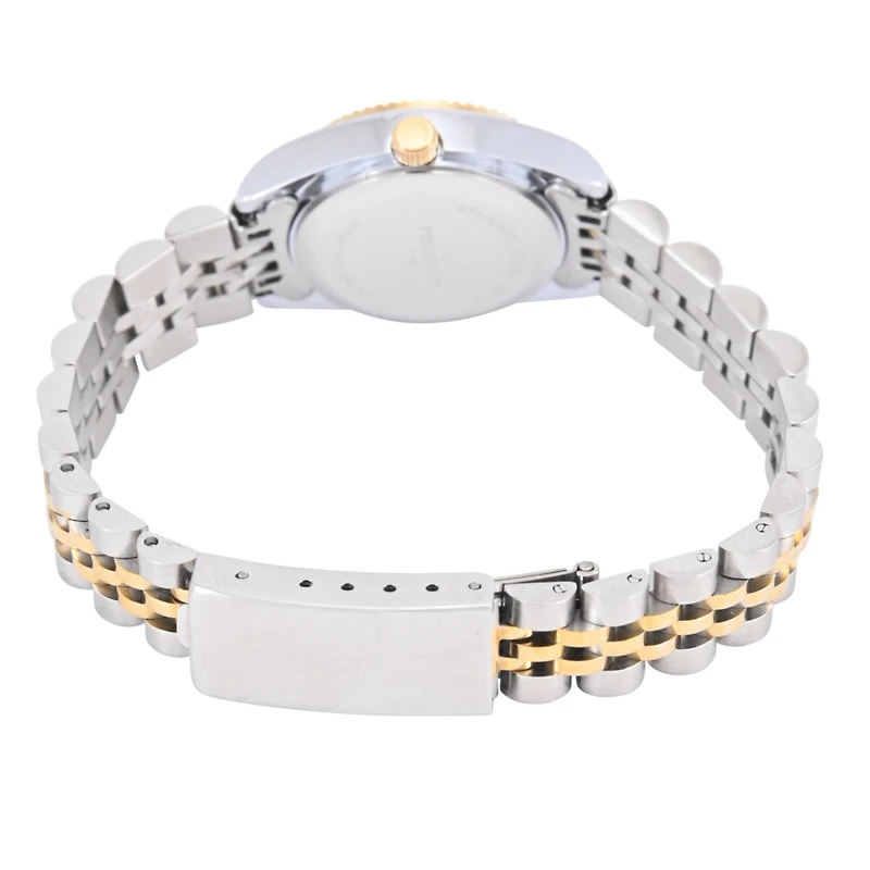 Peugeot Women's Two-Tone 25mm Fluted Bezel Steel Bracelet Watch
