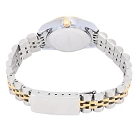 Peugeot Women's Two-Tone 25mm Fluted Bezel Steel Bracelet Watch