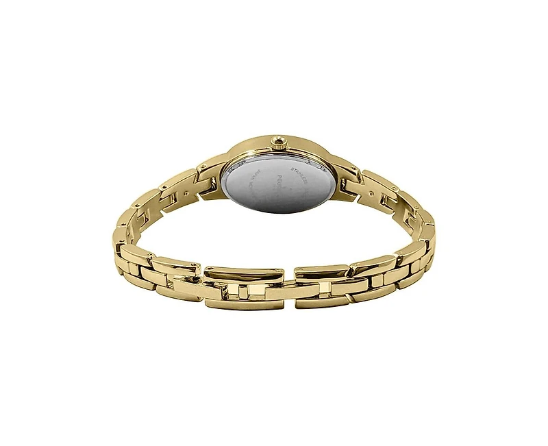 Peugeot Women's Gold 30x25mm Sun Moon Dial Link Bracelet Watch
