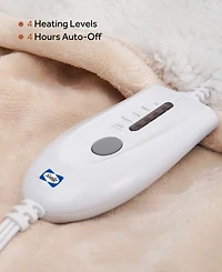 Sealy Heated Flannel and Sherpa Throw, 50" x 60"