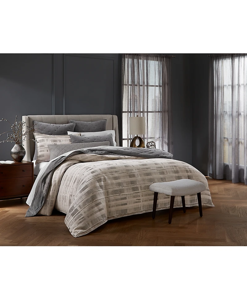 Hotel Collection Broken Stripe 3-Pc. Duvet Cover Set, Full/Queen, Exclusively at Macy's