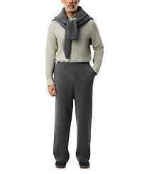 Lacoste Men's Long Sleeve Striped Button-Down Linen Shirt